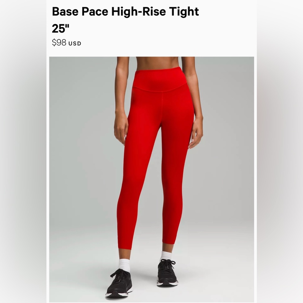 Lululemon Base Pace High Rise Tight 28”
